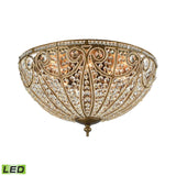 Elizabethan 22'' Wide 8-Light Flush Mount - Dark Bronze