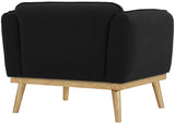 Nolita Boucle Fabric / Solid Wood / Foam Mid-Century Modern Black Boucle Fabric Chair - 40.5" W x 32.5" D x 32" H