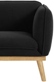 Nolita Boucle Fabric / Solid Wood / Foam Mid-Century Modern Black Boucle Fabric Chair - 40.5" W x 32.5" D x 32" H