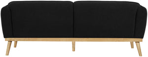 Nolita Boucle Fabric / Solid Wood / Foam Mid-Century Modern Black Boucle Fabric Sofa - 82" W x 32.5" D x 32" H
