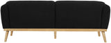 Nolita Boucle Fabric / Solid Wood / Foam Mid-Century Modern Black Boucle Fabric Sofa - 82" W x 32.5" D x 32" H