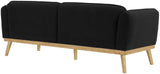 Nolita Boucle Fabric / Solid Wood / Foam Mid-Century Modern Black Boucle Fabric Sofa - 82" W x 32.5" D x 32" H