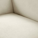 Nolita Boucle Fabric / Solid Wood / Foam Mid-Century Modern Cream Boucle Fabric Chair - 40.5" W x 32.5" D x 32" H