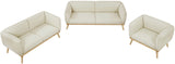 Nolita Boucle Fabric / Solid Wood / Foam Mid-Century Modern Cream Boucle Fabric Sofa - 82" W x 32.5" D x 32" H