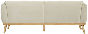 Nolita Boucle Fabric / Solid Wood / Foam Mid-Century Modern Cream Boucle Fabric Sofa - 82" W x 32.5" D x 32" H