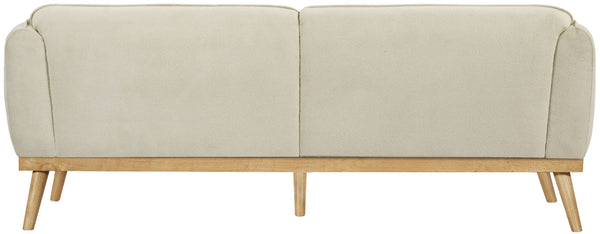 Nolita Boucle Fabric / Solid Wood / Foam Mid-Century Modern Cream Boucle Fabric Sofa - 82" W x 32.5" D x 32" H