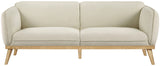 Nolita Boucle Fabric / Solid Wood / Foam Mid-Century Modern Cream Boucle Fabric Sofa - 82" W x 32.5" D x 32" H