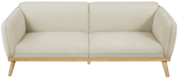 Nolita Boucle Fabric / Solid Wood / Foam Mid-Century Modern Cream Boucle Fabric Sofa - 82" W x 32.5" D x 32" H