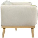 Nolita Boucle Fabric / Solid Wood / Foam Mid-Century Modern Cream Boucle Fabric Sofa - 82" W x 32.5" D x 32" H