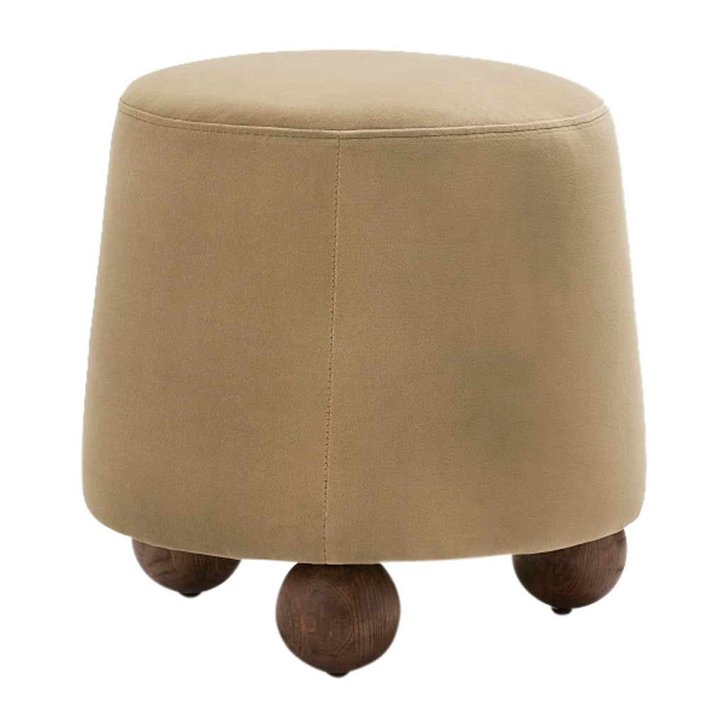 Mid Century Modern Stackable Cushioned Ottoman Tan