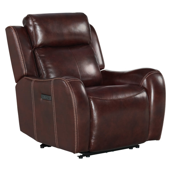 Intercon Wainwright Contemporary Dual-Power Recliner | Reddish Brown WW-RC-140DPR-RBN-C WW-RC-140DPR-RBN-C