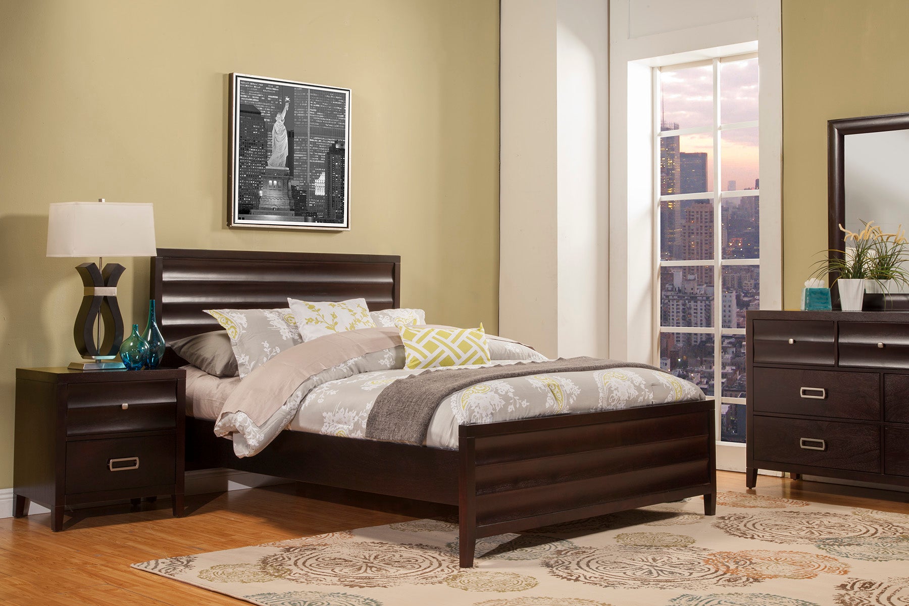 Alpine Furniture Legacy Panel Bed - Thumbnail 4