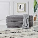 New Pacific Direct Celine Fabric Storage Bench Portland Gray 1600079-573-NPD