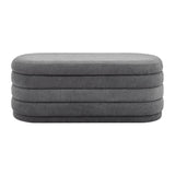 New Pacific Direct Celine Fabric Storage Bench Portland Gray 1600079-573-NPD