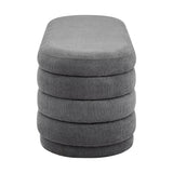 New Pacific Direct Celine Fabric Storage Bench Portland Gray 1600079-573-NPD