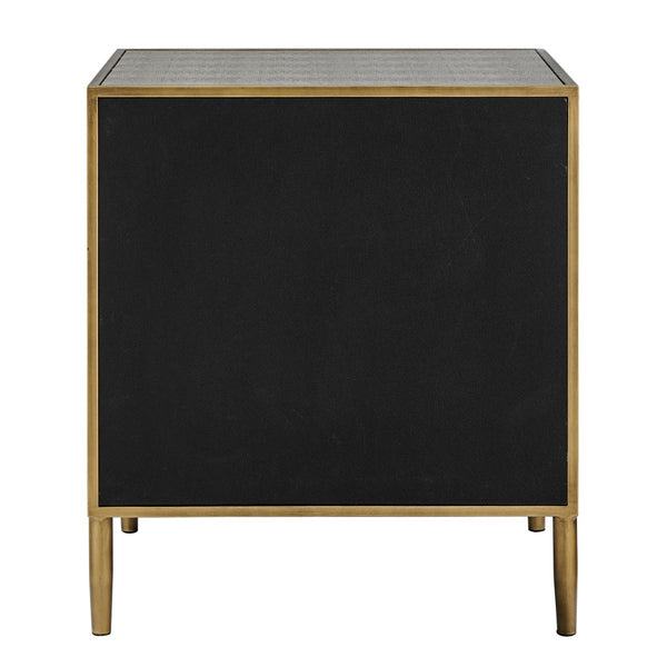 New Pacific Direct Arista Faux Shagreen Side/ End Table 1600088-NPD