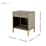 New Pacific Direct Arista Faux Shagreen Side/ End Table 1600088-NPD