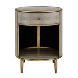 New Pacific Direct Loretta Faux Shagreen Side/ End Table 1600089-NPD