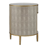 New Pacific Direct Loretta Faux Shagreen Side/ End Table 1600089-NPD