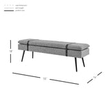 New Pacific Direct Zuney Fabric Bench 1600090-572-NPD