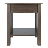 Winsome Wood Stafford End Table, Oyster Gray 16018-WINSOMEWOOD