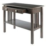 Winsome Wood Stafford Console Hall Table, Oyster Gray 16033-WINSOMEWOOD