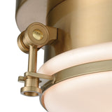 Riley 10'' Wide 1-Light Flush Mount - Satin Brass