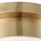 Riley 10'' Wide 1-Light Flush Mount - Satin Brass