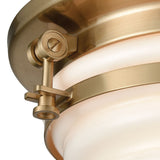 Riley 12'' Wide 2-Light Flush Mount - Satin Brass