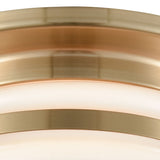 Riley 12'' Wide 2-Light Flush Mount - Satin Brass