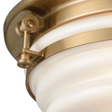 Riley 15'' Wide 3-Light Flush Mount - Satin Brass