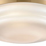 Riley 15'' Wide 3-Light Flush Mount - Satin Brass