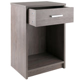 Winsome Wood Rennick Accent Table, Nightstand, Ash Gray 16115-WINSOMEWOOD