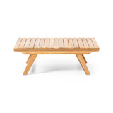 Sedona Outdoor Wooden Coffee Table, Teak Finish Noble House