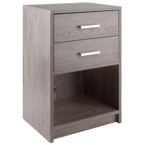 Winsome Wood Molina Accent Table, Nightstand, Ash Gray 16216-WINSOMEWOOD