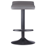 Winsome Wood Tarah Adjustable Swivel Stools, 2-Piece Set, Black & Slate Gray 16232-WINSOMEWOOD