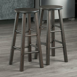 Winsome Wood Element Bar Stools, 2-Piece Set, Oyster Gray 16270-WINSOMEWOOD