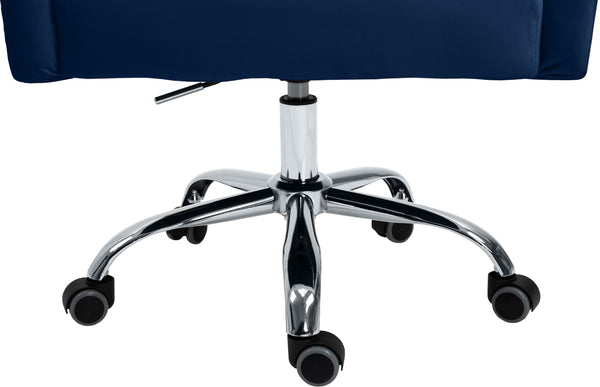 Arden Velvet / Engineered Wood / Metal / Foam Contemporary Navy Velvet Office Chair - 25.5" W x 23" D x 33"-36" H
