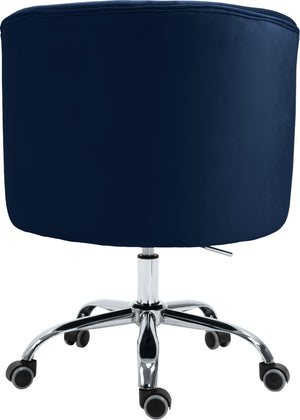 Arden Velvet / Engineered Wood / Metal / Foam Contemporary Navy Velvet Office Chair - 25.5" W x 23" D x 33"-36" H