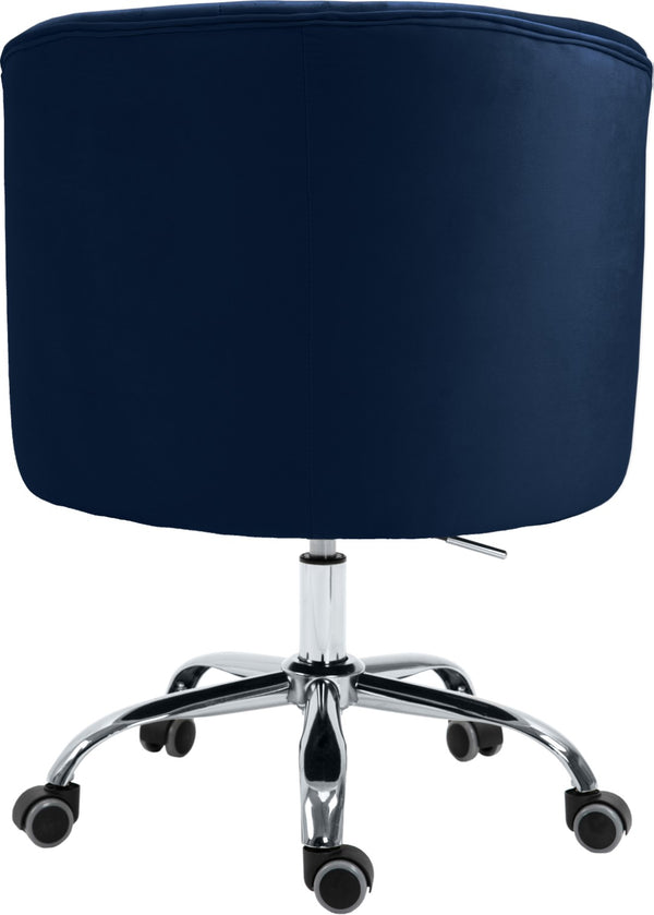 Arden Velvet / Engineered Wood / Metal / Foam Contemporary Navy Velvet Office Chair - 25.5" W x 23" D x 33"-36" H