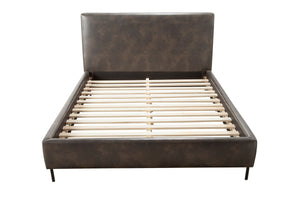 Alpine Furniture Sophia Full Faux Leather Platform Bed, Gray 6902F-GRY Gray Faux Leather with plywood wooden frame 85 x 61.5 x 44