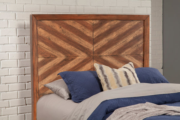 Trinidad Artisan Crafted Mahogany Headboard - Elegant Toffee Finish & Transitional Style Design