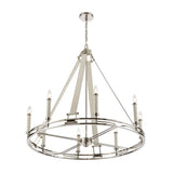 Bergamo 36'' Wide 8-Light Chandelier - Polished Nickel