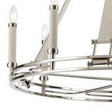 Bergamo 36'' Wide 8-Light Chandelier - Polished Nickel