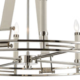 Bergamo 36'' Wide 8-Light Chandelier - Polished Nickel