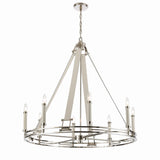 Bergamo 36'' Wide 8-Light Chandelier - Polished Nickel