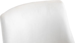 Karina Velvet / Engineered Wood / Foam Contemporary Cream Velvet Office Chair - 23" W x 26" D x 36"-39" H