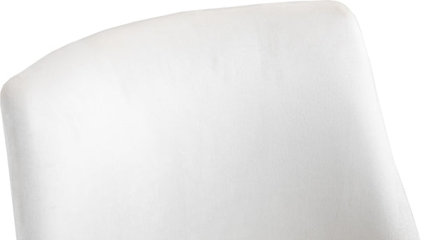 Karina Velvet / Engineered Wood / Foam Contemporary Cream Velvet Office Chair - 23" W x 26" D x 36"-39" H