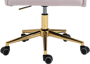 Karina Velvet / Engineered Wood / Foam Contemporary Pink Velvet Office Chair - 23" W x 26" D x 36"-39" H