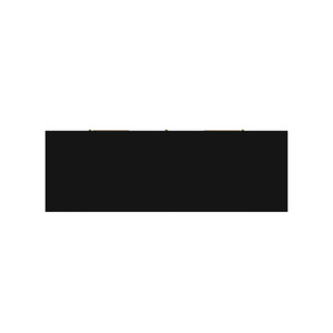 Alpine Furniture Flynn Mid Century Modern 7 Drawer Dresser, Black 966BLK-03 Black Mahogany Solids & Okoume Veneer 56 x 19 x 36.5